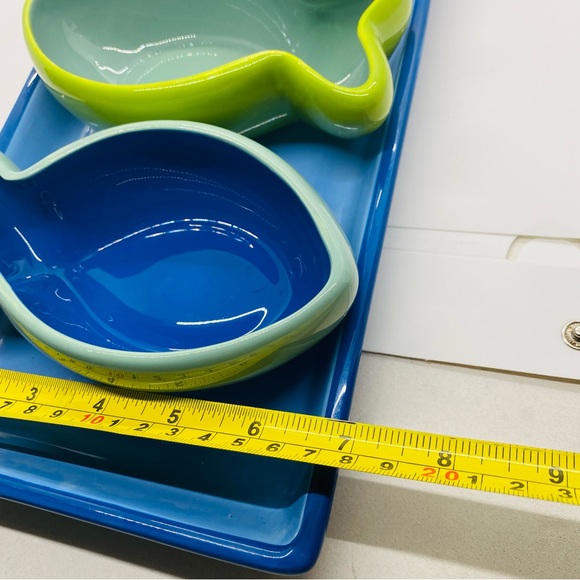 NWOT Summer Living Serving Tray with Three Fish. Blue, Orange, Green. Ceramic. - Picture 8 of 8